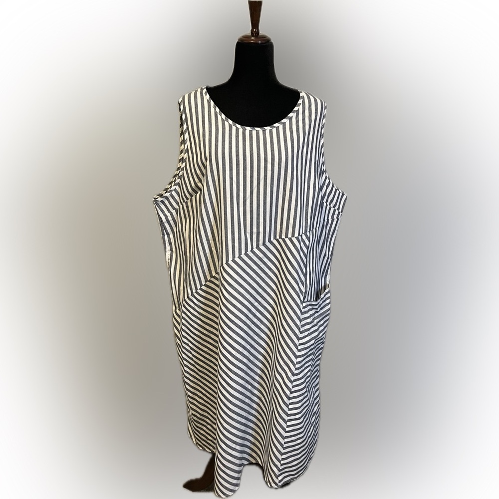 Emery Rose Striped Sleeveless Dress size 5X